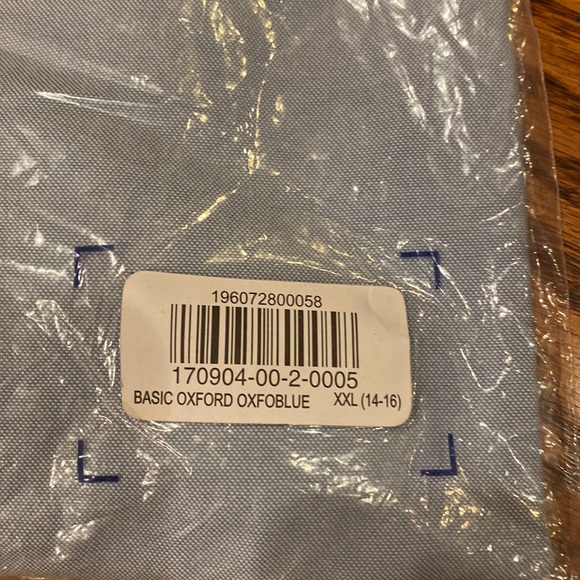 COPY - NWT!! Gap Kids XXL 14-16 Basic Oxford Blue Shirt Long Sleeve NEW In Pac… - Picture 3 of 3